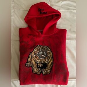 MID 2000s JNCO BULLDOG HOODIE L(MESSAGE ME BEFORE BUYING)